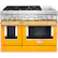 Front. KitchenAid - 6.3 Cu. Ft. Freestanding Double Oven Dual Fuel True Convection Range with Self-Cleaning - Yellow Pepper.
