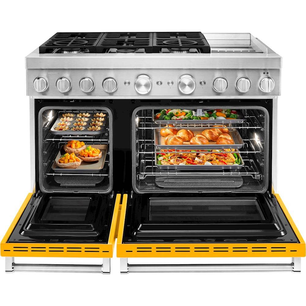 Commercial-Style 48 in. 5.8 cu. ft. Double Oven Dual Fuel Range