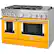 Left. KitchenAid - 6.3 Cu. Ft. Freestanding Double Oven Dual Fuel True Convection Range with Self-Cleaning - Yellow Pepper.