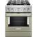 Front. KitchenAid - Commercial-Style 4.1 Cu. Ft. Slide-In Gas True Convection Range with Self-Cleaning - Avocado Cream.