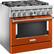 Angle. KitchenAid - 5.1 Cu. Ft. Freestanding Dual Fuel True Convection Range with Self-Cleaning - Scorched Orange.