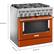 Alt View 12. KitchenAid - 5.1 Cu. Ft. Freestanding Dual Fuel True Convection Range with Self-Cleaning - Scorched Orange.