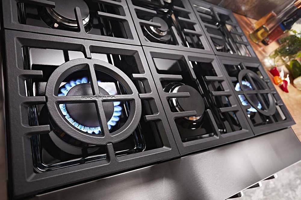 Alt View 24. KitchenAid - 5.1 Cu. Ft. Freestanding Dual Fuel True Convection Range with Self-Cleaning - Scorched Orange.