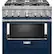 Front. KitchenAid - 5.1 Cu. Ft. Freestanding Dual Fuel True Convection Range with Self-Cleaning - Ink Blue.