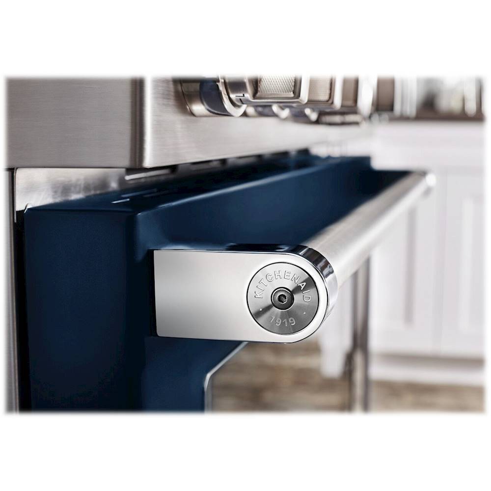 Alt View 18. KitchenAid - 5.1 Cu. Ft. Freestanding Dual Fuel True Convection Range with Self-Cleaning - Ink Blue.