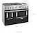 Alt View 22. KitchenAid - Commercial-Style 6.3 Cu. Ft. Freestanding Double Oven Dual-Fuel True Convection Range with Self-Cleaning - Imperial Black.