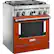 Angle. KitchenAid - 4.1 Cu. Ft. Freestanding Dual-Fuel True Convection Range with Self-Cleaning - Scorched Orange.