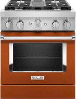 KitchenAid - 4.1 Cu. Ft. Freestanding Dual-Fuel True Convection Range with Self-Cleaning - Scorched Orange - Front_Zoom