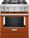 Front. KitchenAid - 4.1 Cu. Ft. Freestanding Dual-Fuel True Convection Range with Self-Cleaning - Scorched Orange.