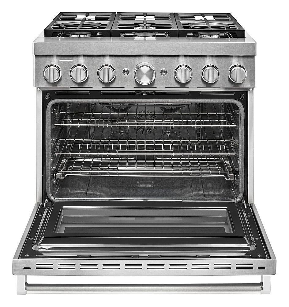 Alt View 16. KitchenAid - 5.1 Cu. Ft. Freestanding Dual Fuel True Convection Range with Self-Cleaning - Stainless steel.