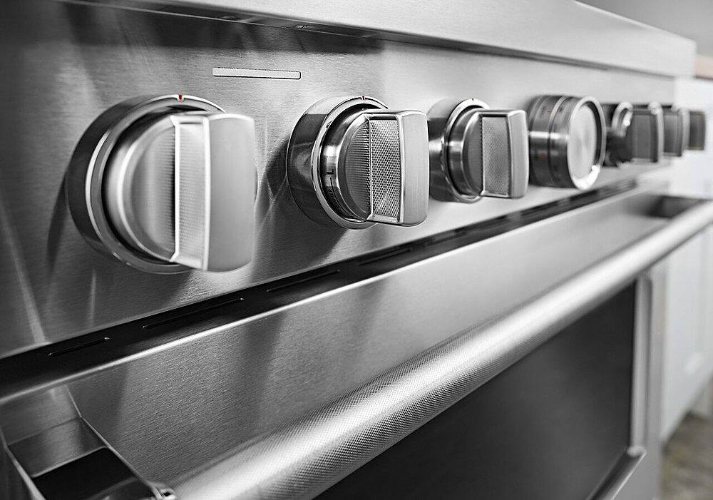 Alt View 20. KitchenAid - 5.1 Cu. Ft. Freestanding Dual Fuel True Convection Range with Self-Cleaning - Stainless steel.