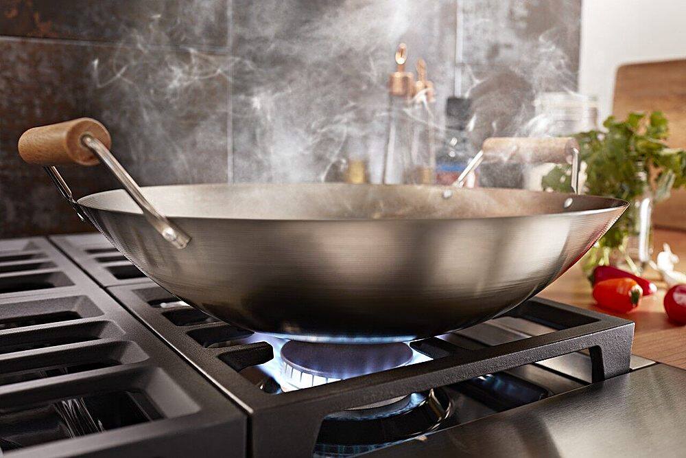 Alt View 24. KitchenAid - 5.1 Cu. Ft. Freestanding Dual Fuel True Convection Range with Self-Cleaning - Stainless steel.