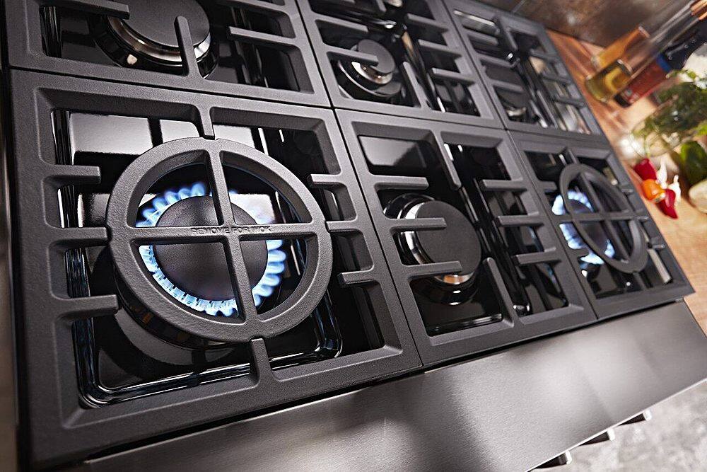 Alt View 25. KitchenAid - 5.1 Cu. Ft. Freestanding Dual Fuel True Convection Range with Self-Cleaning - Stainless steel.