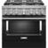Front. KitchenAid - 5.1 Cu. Ft. Freestanding Dual Fuel True Convection Range with Self-Cleaning - Imperial Black.