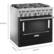 Alt View 12. KitchenAid - 5.1 Cu. Ft. Freestanding Dual Fuel True Convection Range with Self-Cleaning - Imperial Black.