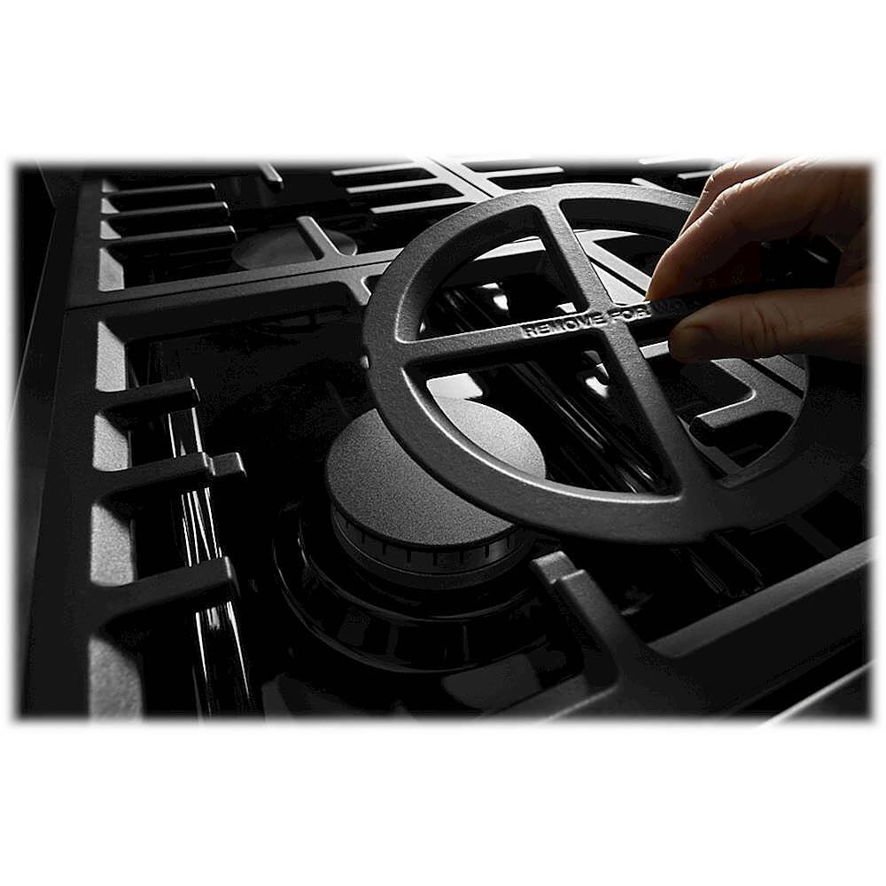 Alt View 15. KitchenAid - 5.1 Cu. Ft. Freestanding Dual Fuel True Convection Range with Self-Cleaning - Imperial Black.