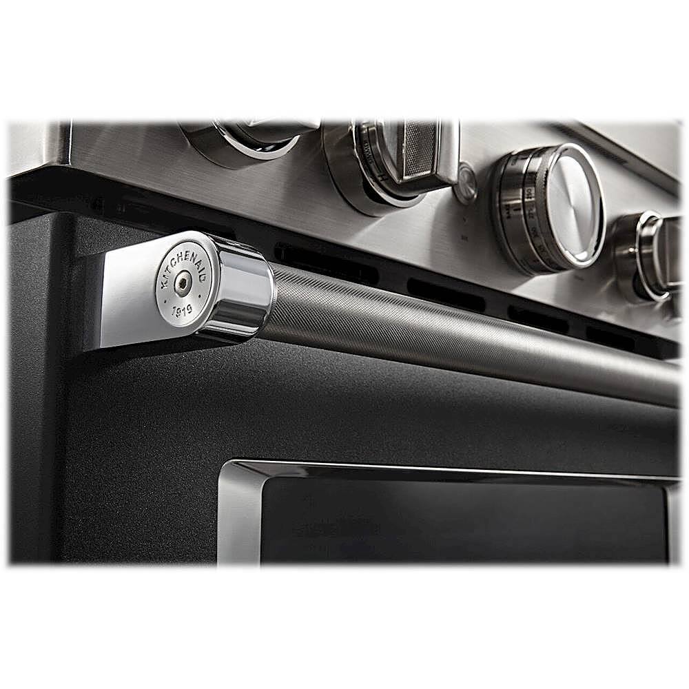 Alt View 16. KitchenAid - 5.1 Cu. Ft. Freestanding Dual Fuel True Convection Range with Self-Cleaning - Imperial Black.