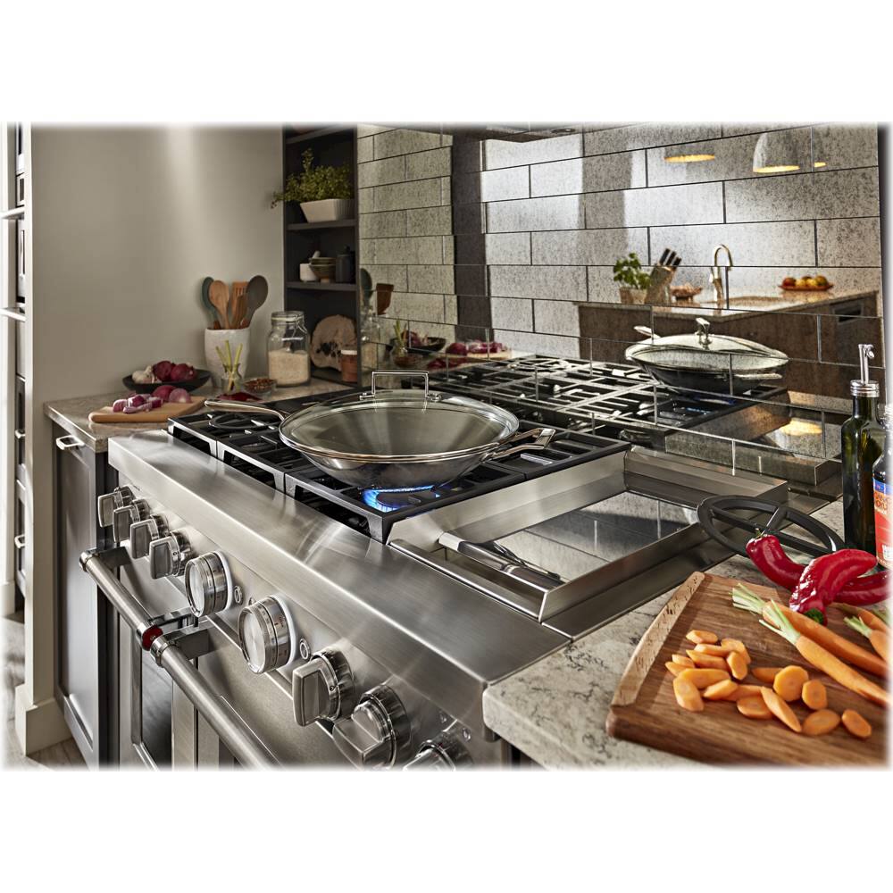 Alt View 20. KitchenAid - 6.3 Cu. Ft. Freestanding Double-Oven Gas True Convection Range with Self-Cleaning - Stainless steel.