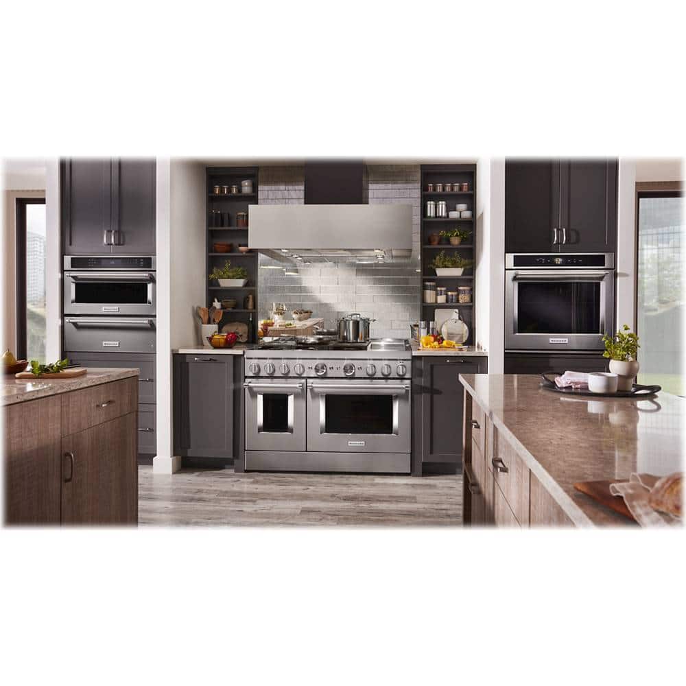 Alt View 21. KitchenAid - 6.3 Cu. Ft. Freestanding Double-Oven Gas True Convection Range with Self-Cleaning - Stainless steel.