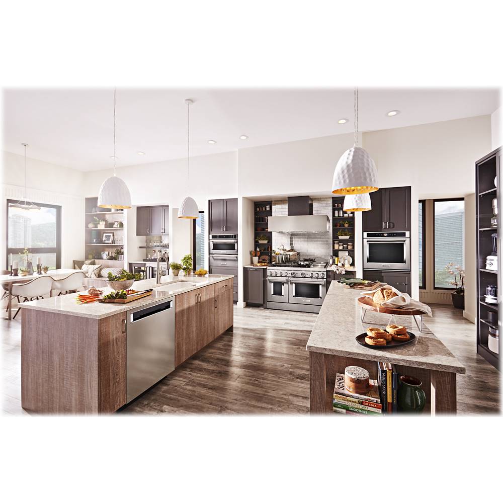 Alt View 22. KitchenAid - 6.3 Cu. Ft. Freestanding Double-Oven Gas True Convection Range with Self-Cleaning - Stainless steel.