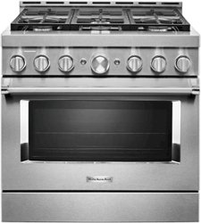 KitchenAid - Commercial-Style 5.1 Cu. Ft. Slide-In Gas True Convection Range with Self-Cleaning - Stainless steel - Front_Zoom