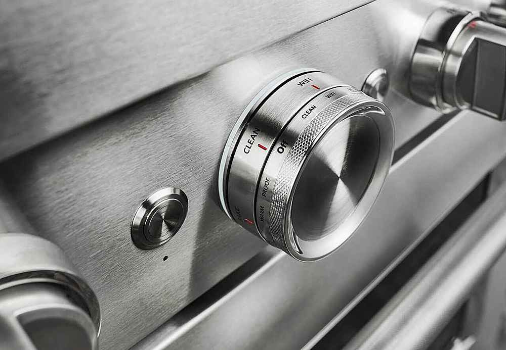 Alt View 14. KitchenAid - Commercial-Style 5.1 Cu. Ft. Slide-In Gas True Convection Range with Self-Cleaning - Stainless Steel.