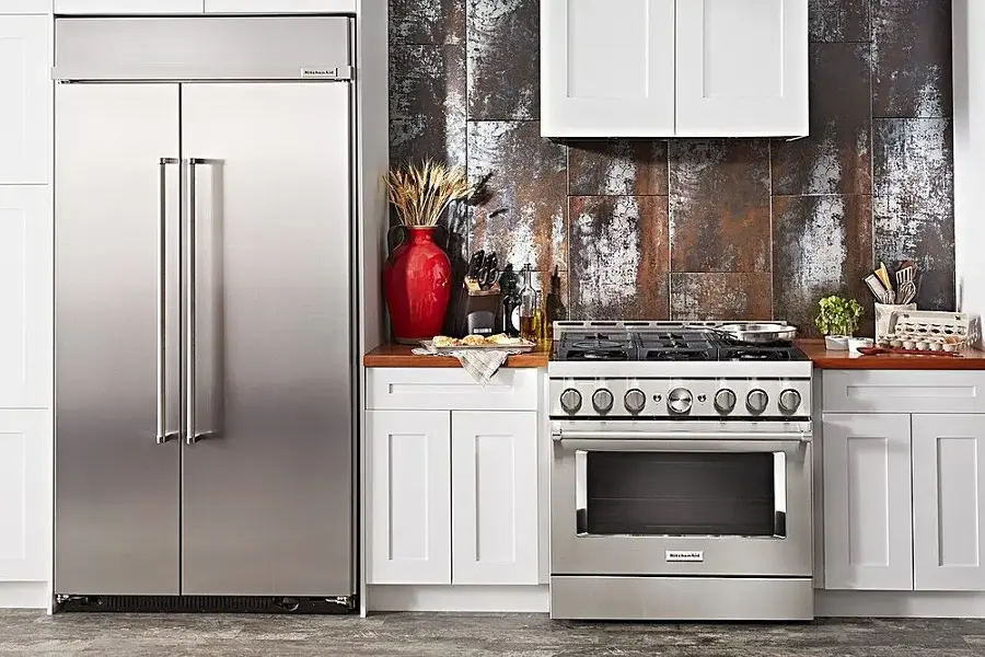Alt View 18. KitchenAid - Commercial-Style 5.1 Cu. Ft. Slide-In Gas True Convection Range with Self-Cleaning - Stainless Steel.