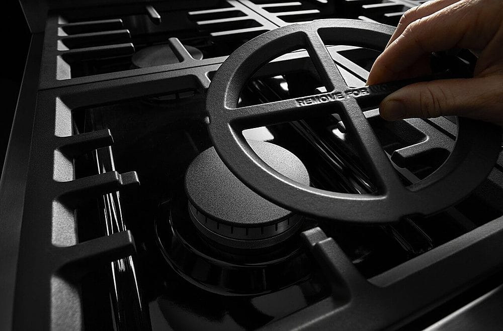 Alt View 22. KitchenAid - Commercial-Style 5.1 Cu. Ft. Slide-In Gas True Convection Range with Self-Cleaning - Stainless Steel.