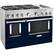 Angle. KitchenAid - Commercial-Style 6.3 Cu. Ft. Freestanding Double Oven Dual-Fuel True Convection Range with Self-Cleaning - Ink Blue.