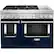 Front. KitchenAid - 6.3 Cu. Ft. Freestanding Double Oven Dual Fuel True Convection Range with Self-Cleaning - Ink Blue.