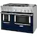 Left. KitchenAid - Commercial-Style 6.3 Cu. Ft. Freestanding Double Oven Dual-Fuel True Convection Range with Self-Cleaning - Ink Blue.