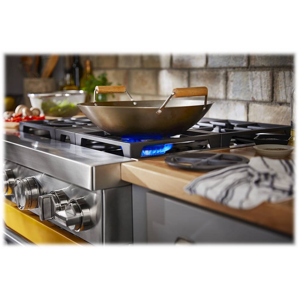 Alt View 14. KitchenAid - 4.1 Cu. Ft. Freestanding Dual-Fuel True Convection Range with Self-Cleaning - Yellow Pepper.