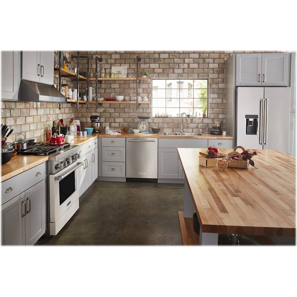 Alt View 15. KitchenAid - Commercial-Style 4.1 Cu. Ft. Slide-In Gas True Convection Range with Self-Cleaning - Milkshake.