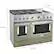 Alt View 11. KitchenAid - 6.3 Cu. Ft. Freestanding Double Oven Gas True Convection Range with Self-Cleaning - Avocado Cream.