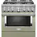 Front. KitchenAid - 5.1 Cu. Ft. Freestanding Dual Fuel True Convection Range with Self-Cleaning - Avocado Cream.