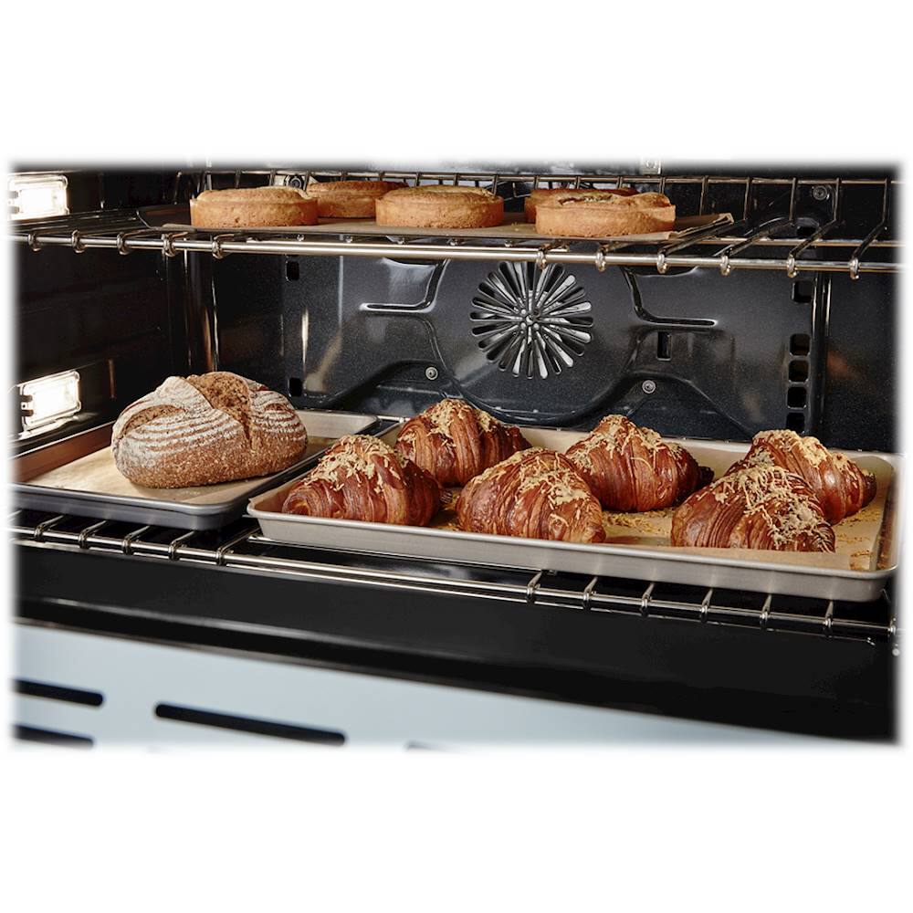 Alt View 14. KitchenAid - 5.1 Cu. Ft. Freestanding Dual Fuel True Convection Range with Self-Cleaning - Misty Blue.