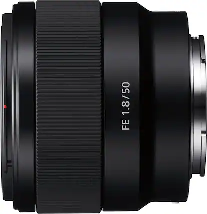 Front. Sony - FE 50mm f/1.8 Standard Prime Lens for E-mount Cameras - Black.