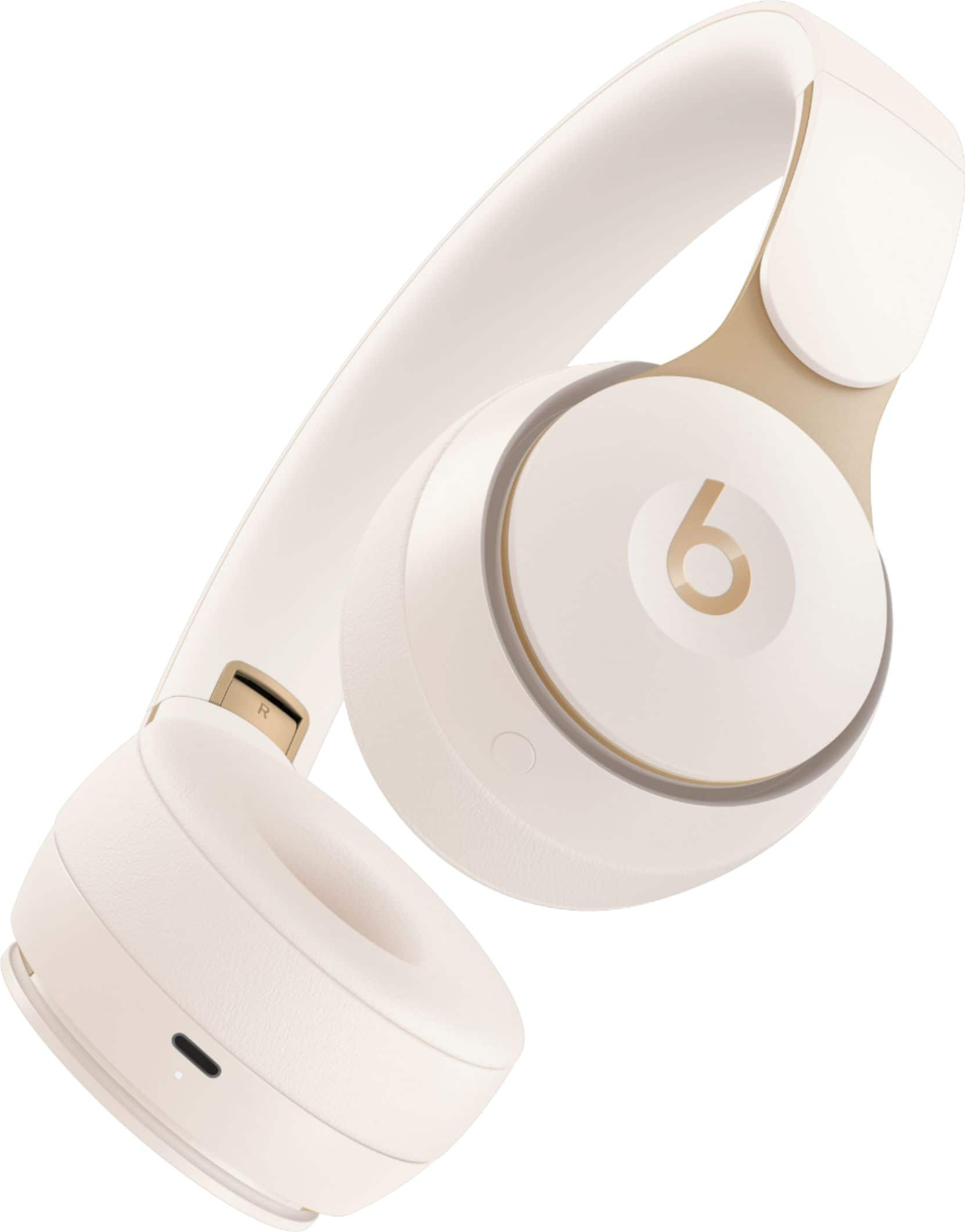 美品)Beats by Dr Dre Solo Pro アイボリー ヘッドホン-