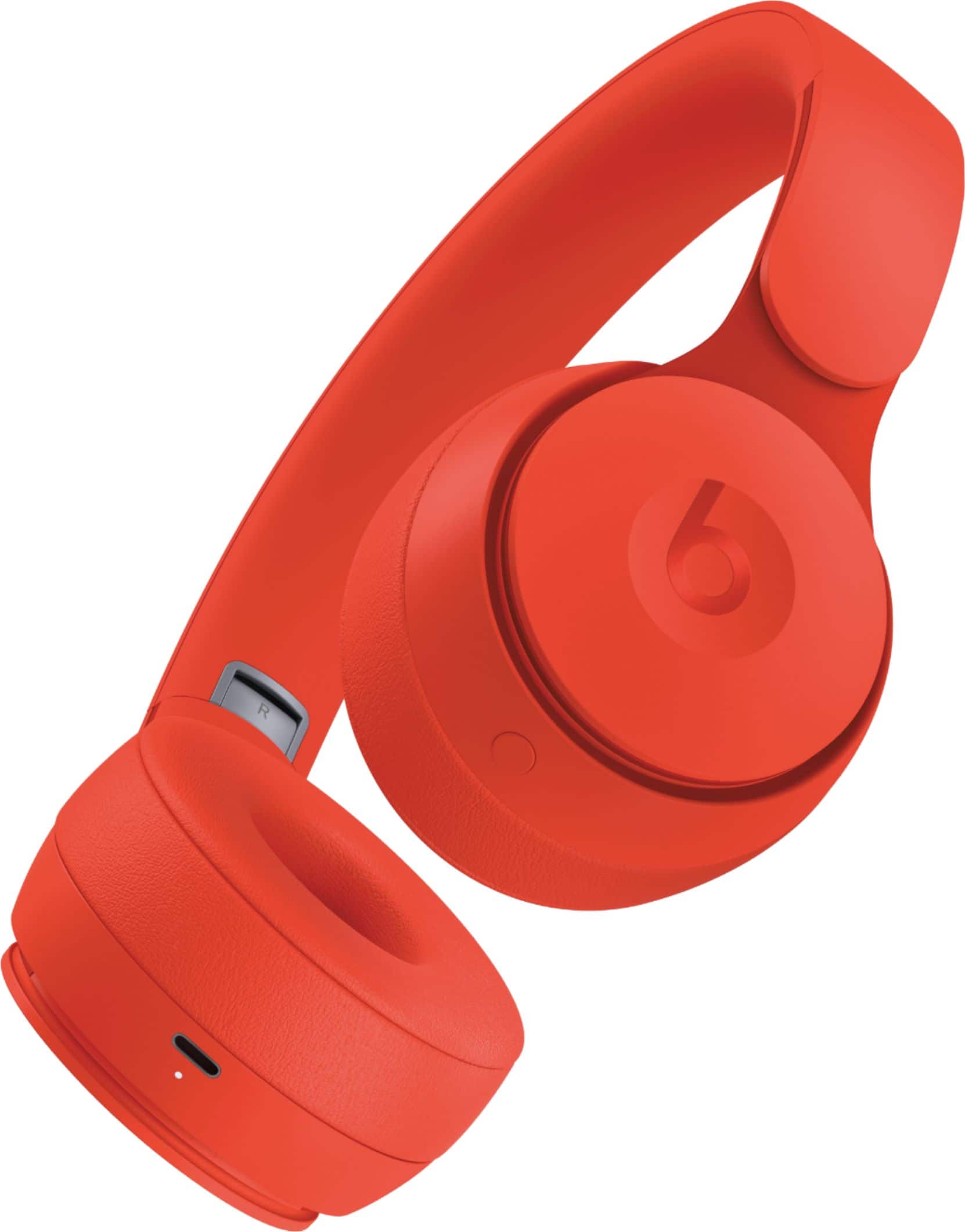 Alt View 13. Beats - Solo Pro More Matte Collection Wireless Noise Cancelling On-Ear Headphones - Red.