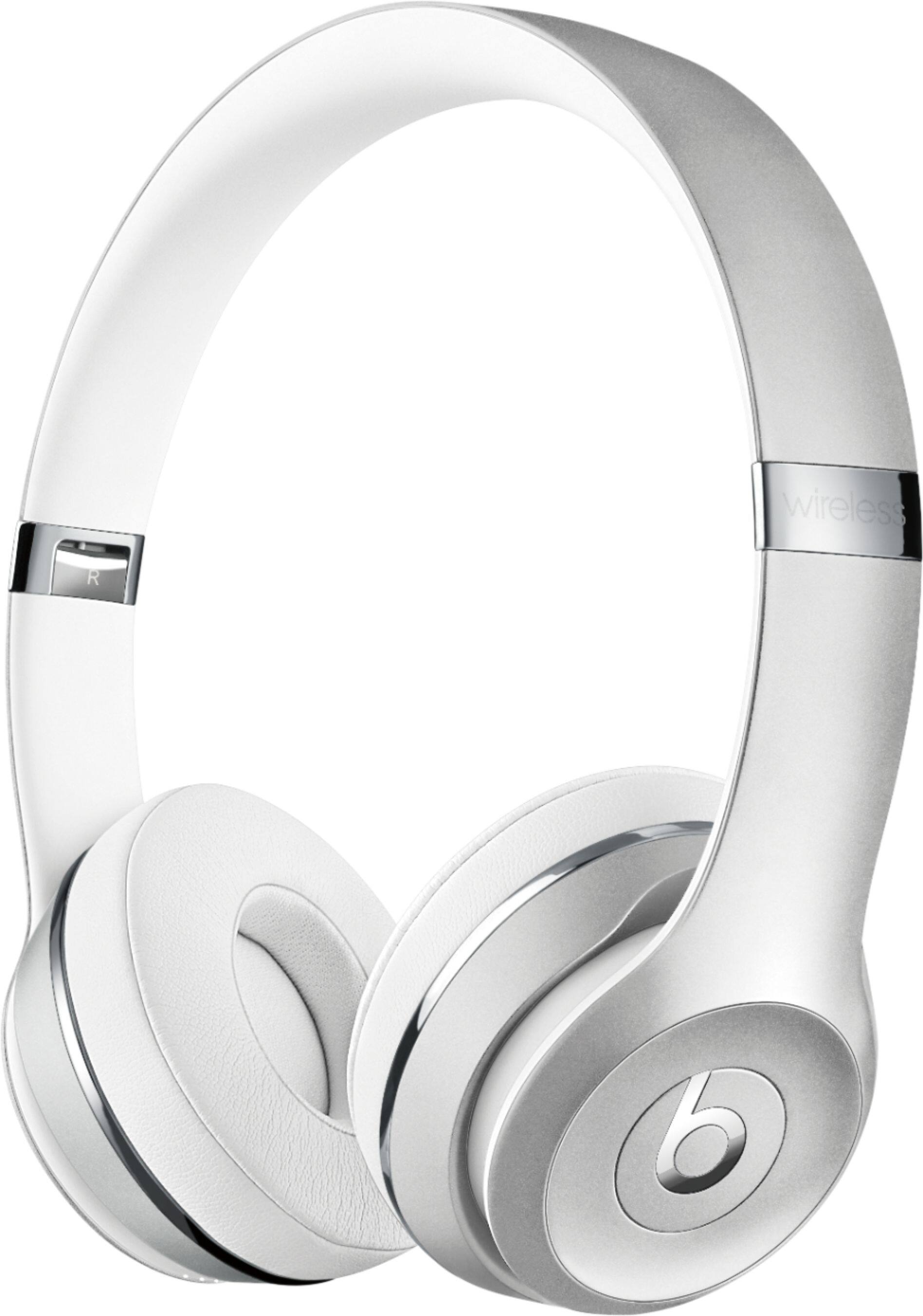 Alt View 11. Beats - Solo³ The Beats Icon Collection Wireless On-Ear Headphones - Satin Silver.
