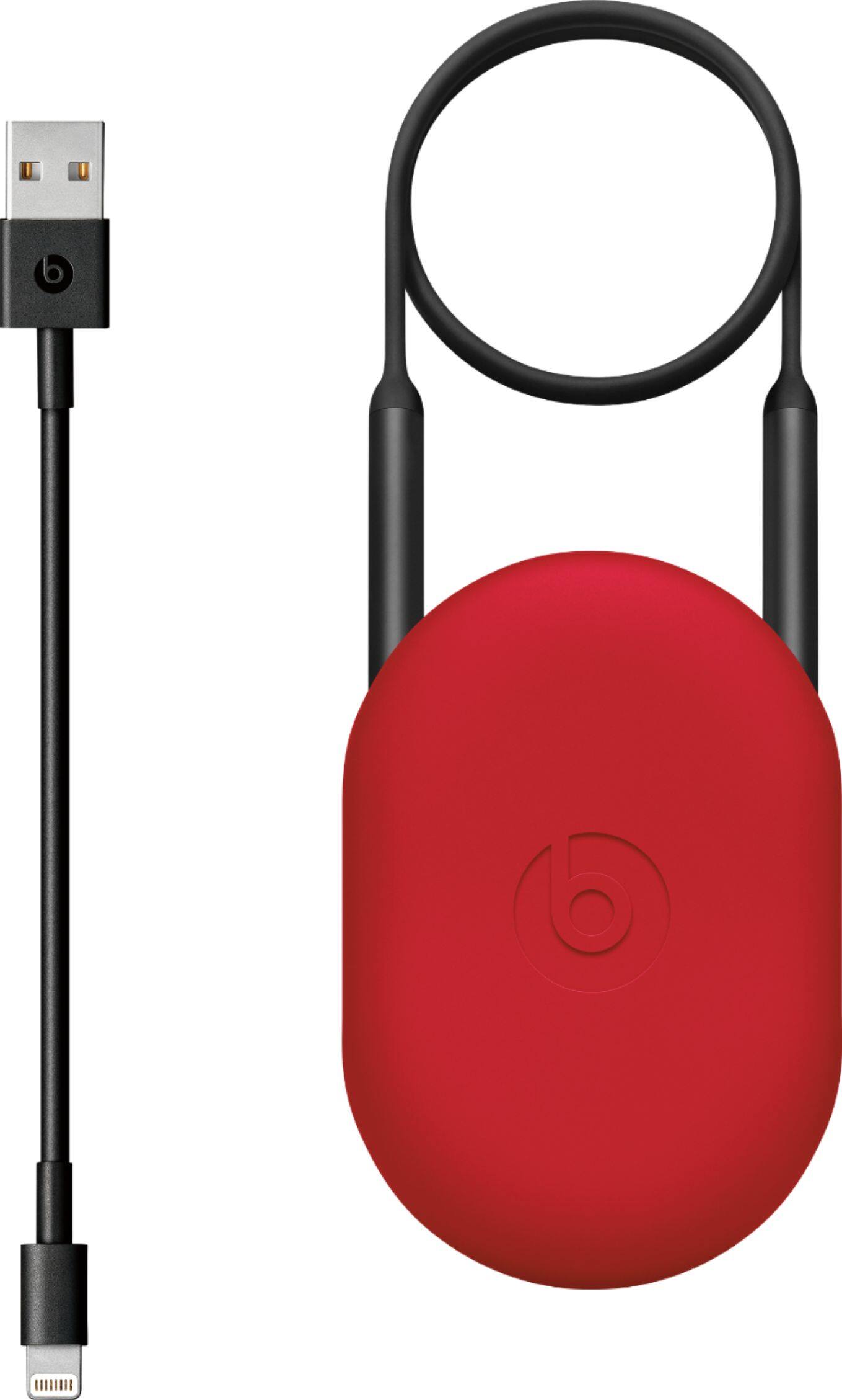 Alt View 16. Beats - BeatsX Wireless In-Ear Headphones - Defiant Black-Red.