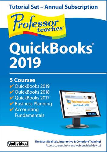 Individual Software - Professor Teaches Web - QuickBooks 2019 (1-Year Subscription) - Mac, Windows [Digital]