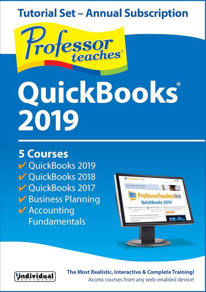 Individual Software Professor Teaches Web QuickBooks 2019 (1 Year ...