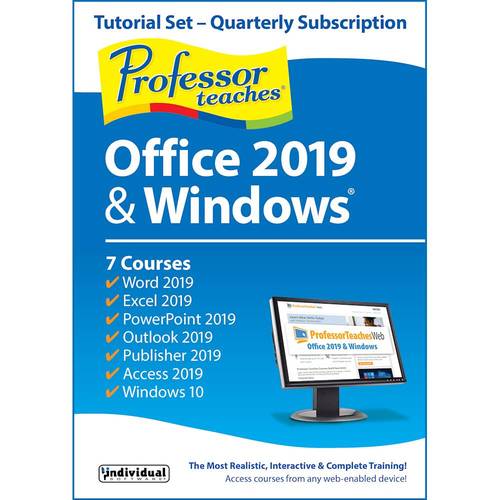 Individual Software - Professor Teaches Web - Office 2019 & Windows (3-Month Subscription) - Windows [Digital]