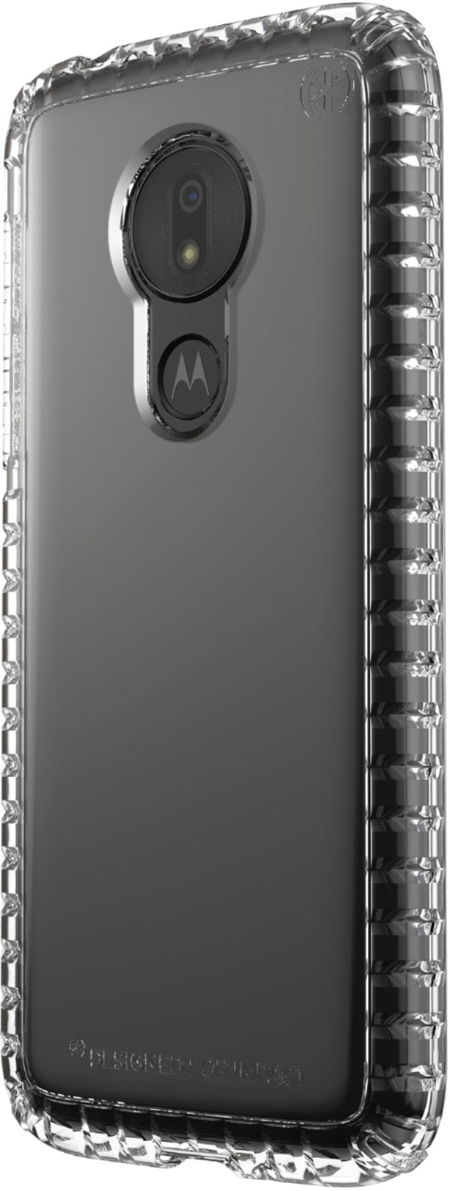 Left View: SaharaCase - Slim Series Case for Motorola Moto G7 Power - Black