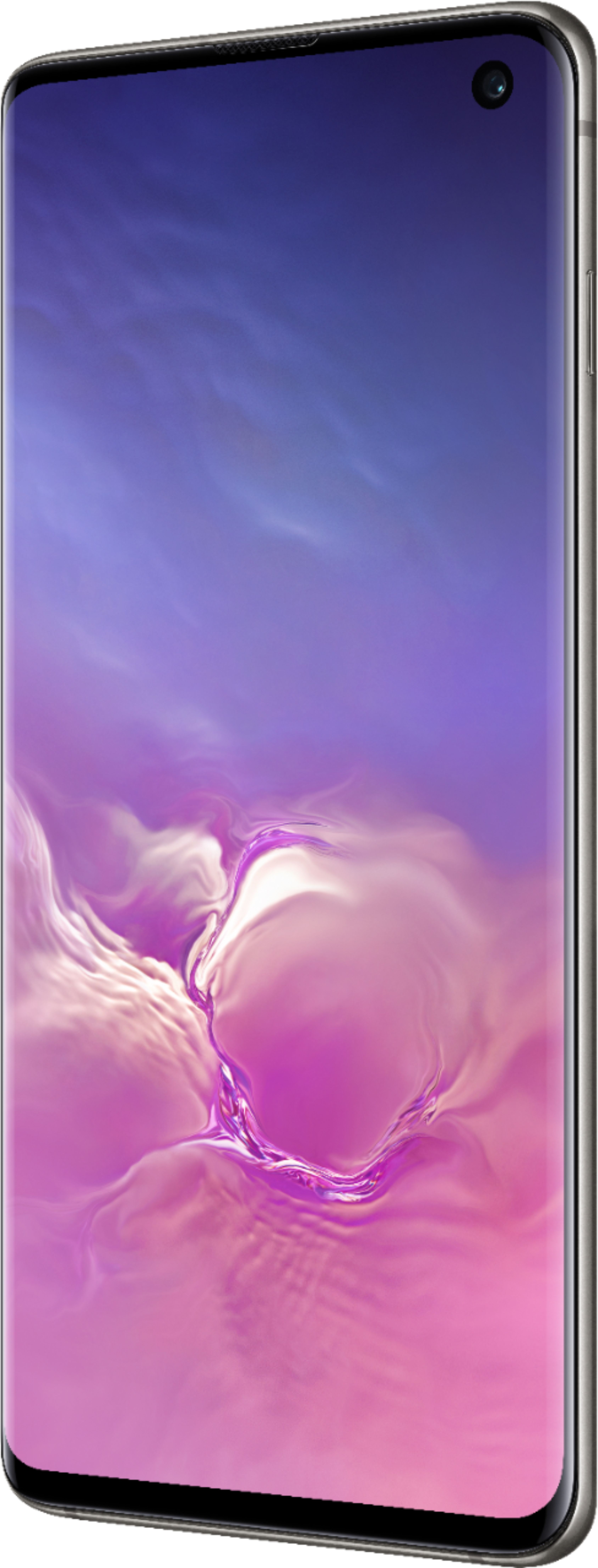 Left View: Incipio - DualPro Case for Samsung Galaxy S10+ - Black/Iridescent Red