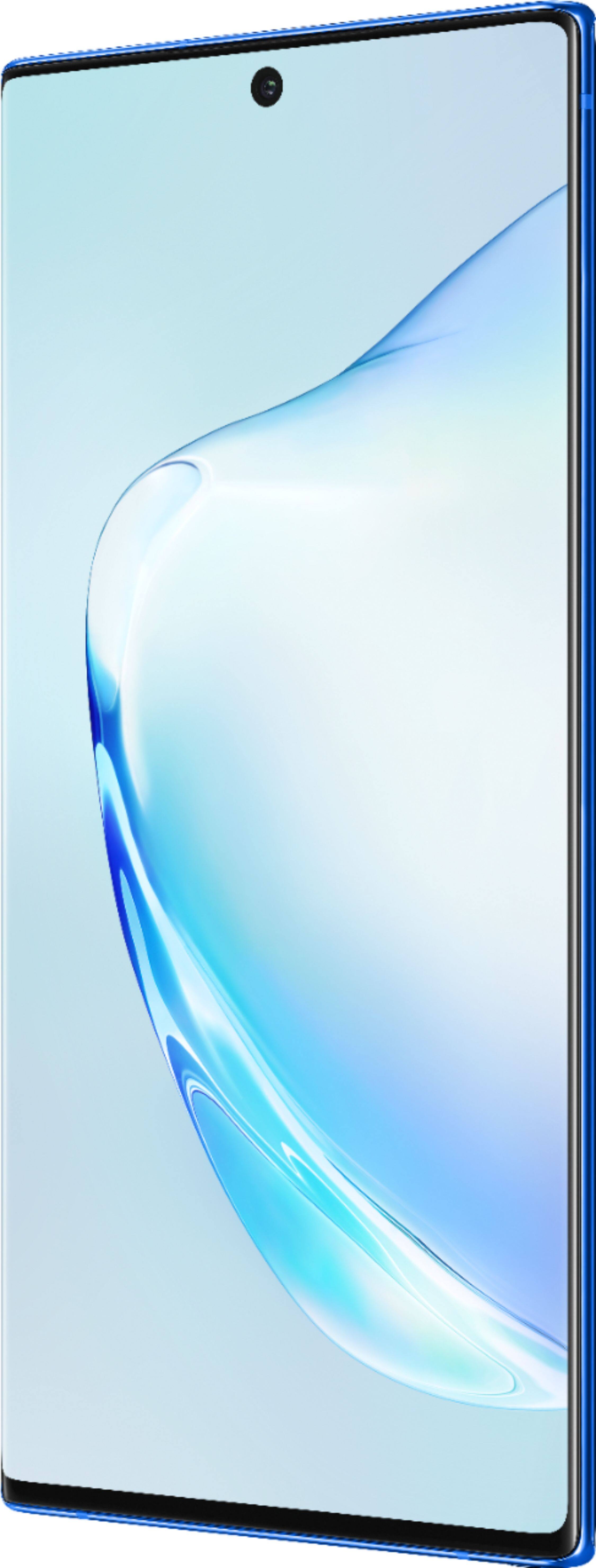 Alt View 18. Samsung - Geek Squad Certified Refurbished Galaxy Note10+ with 256GB Memory Cell Phone (Unlocked) - Aura Blue.