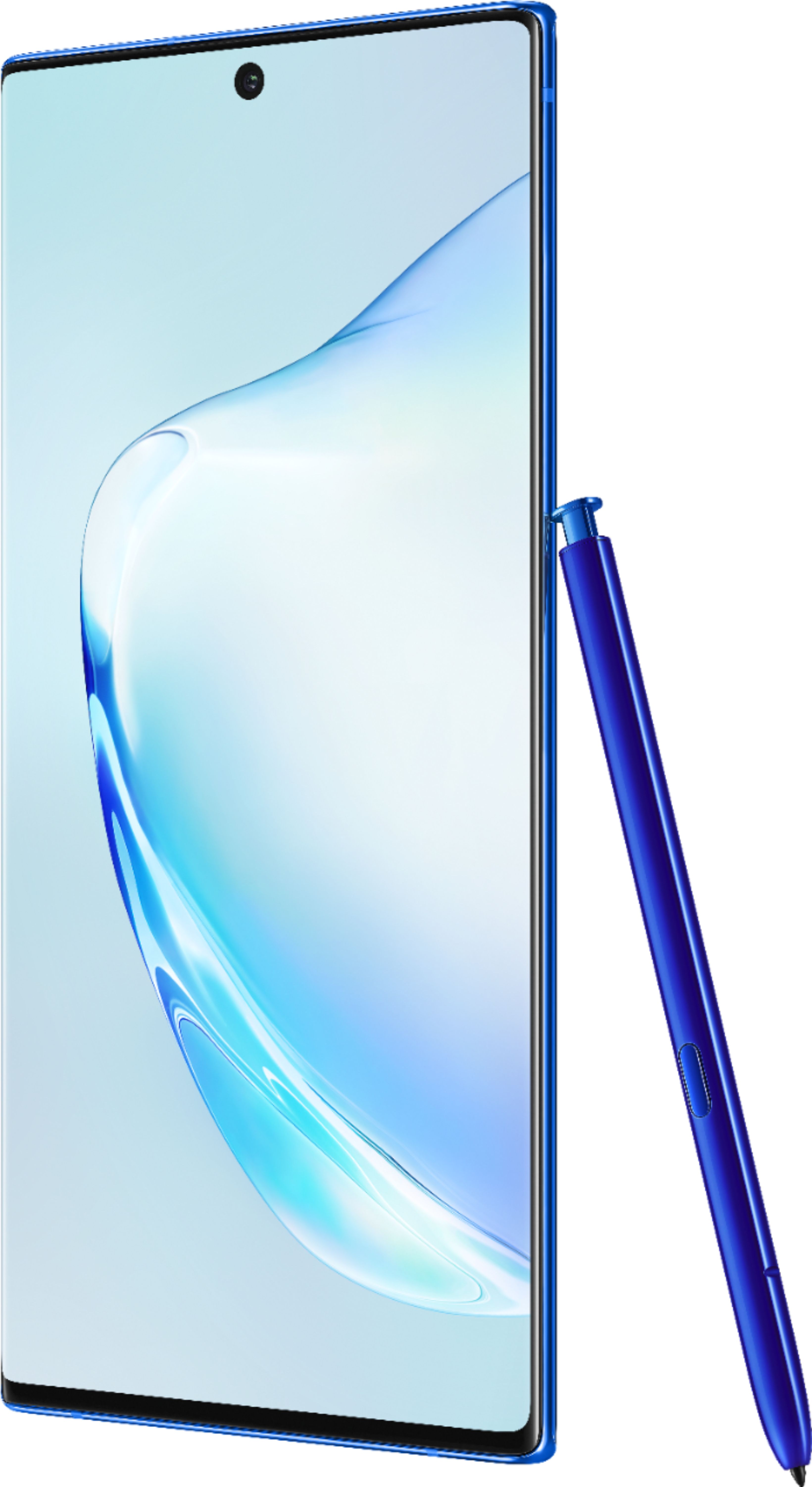 Left View: Samsung - Galaxy S20+ 5G Enabled 128GB (Unlocked) - Aura Blue