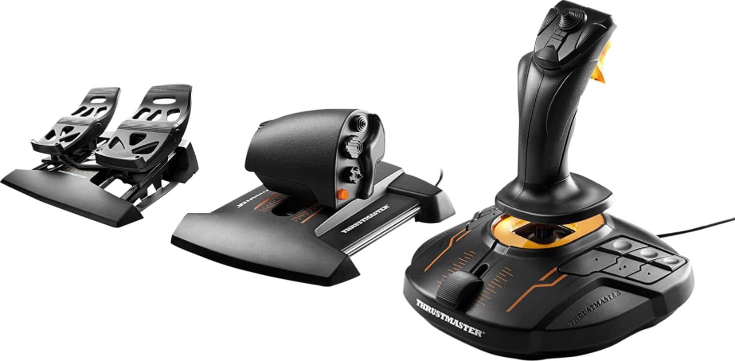 Front. Thrustmaster - T.16000M FCS Flight Pack - Black.