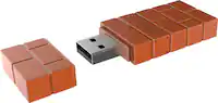 Front. 8BitDo - Wireless USB Adapter for Most Gaming Controllers - Brick Red.